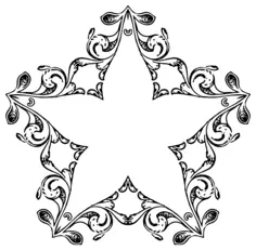 Floral star badge