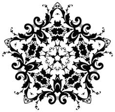 Floral design in black