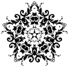 Floral design in black