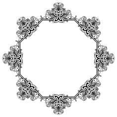 Circular botanic empty frame