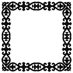 Botanic frame silhouette