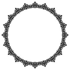 Vintage round decoration frame
