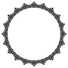 Vintage round decoration frame