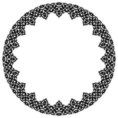 Circular black frame