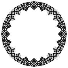 Circular black frame