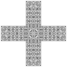 Knitted cross vector image