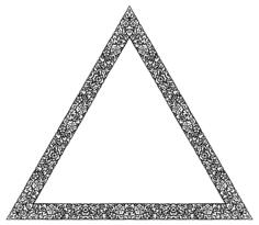 Floral abstract triangle