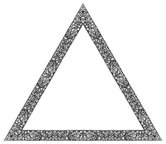 Floral abstract triangle