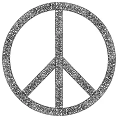 Floral peace sign vector image