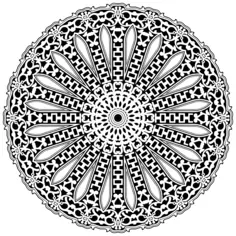 Geometrical flower motif