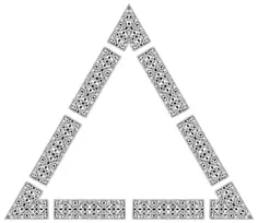 Triangular photo border