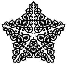 Flowery black garnish