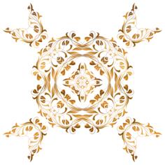 Golden leafy decor