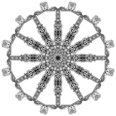 Circular leafy design