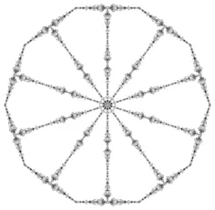 Interlocking black and white border