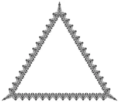 Triangular decorative frame image