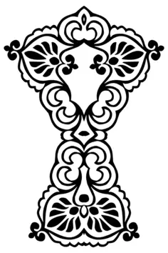 Floral design silhouette vector image