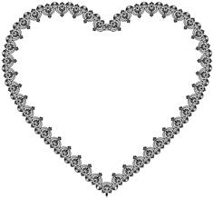 Frame vintage heart