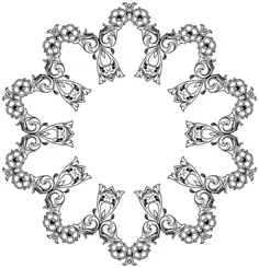 Floral halo in black and white