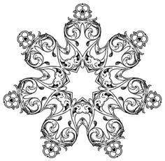 Flowery halo silhouette