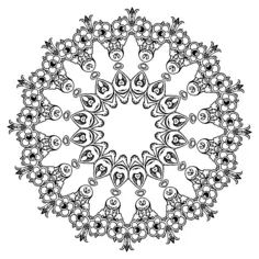 Mirror frame with flowers