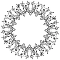 Flowery empty circle