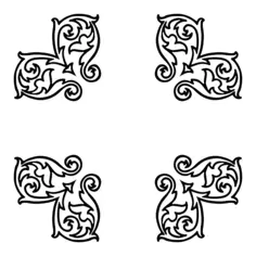 Flourish border vector image