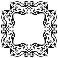 Vintage floral frame