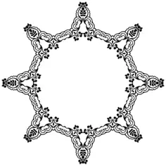 Vintage frame vector silhouette image