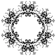 Floral vector silhouette halo