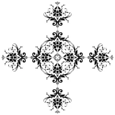 Floral cross decoration