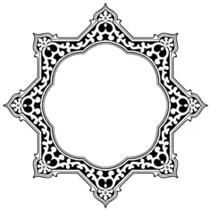 Vintage decorative ornamental photo support