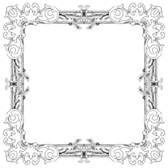 Flourish vector image frame