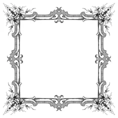Frame with floral corners