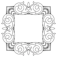 Flowery frame vector image