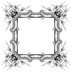 Vintage floral photo frame