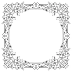 Frame covered in leaves