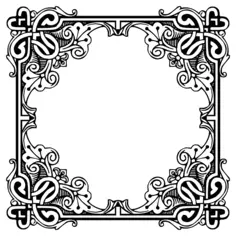 Vintage floral cross vector image