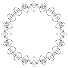Circle floral frame