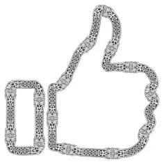 Vintage decorative thumbs up