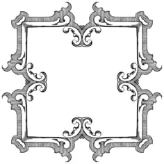 Abstract botanical frame