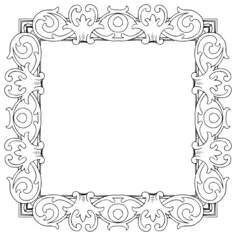 Botanical ornaments on a frame