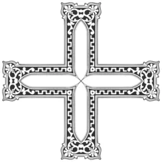 Vintage ornamental crucifix vector image