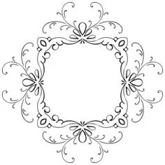 Vintage calligraphic flourish frame vector image