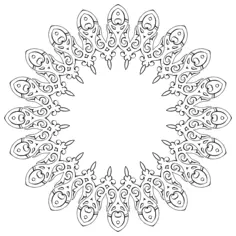 Vintage calligraphic floral frame