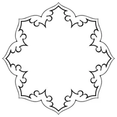 Floral frame with leafy decoration