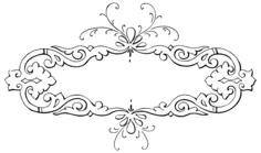 Vintage calligraphic frame