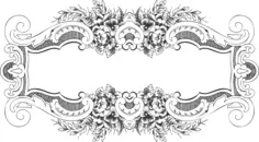 Horizontal frame with flowers