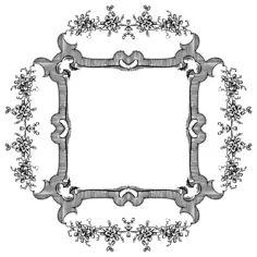 Vintage flowery mirror support