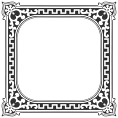 Mirror frame with decoration